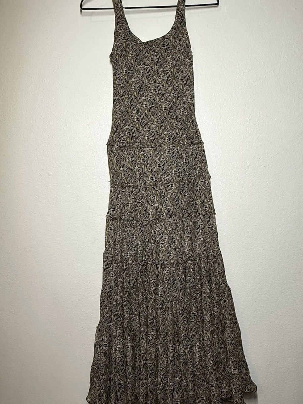 Jones New York Black and Cream Geometric Sleeveless Dress